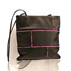 Andrew Marc Black & Pink Leather Tot Purse